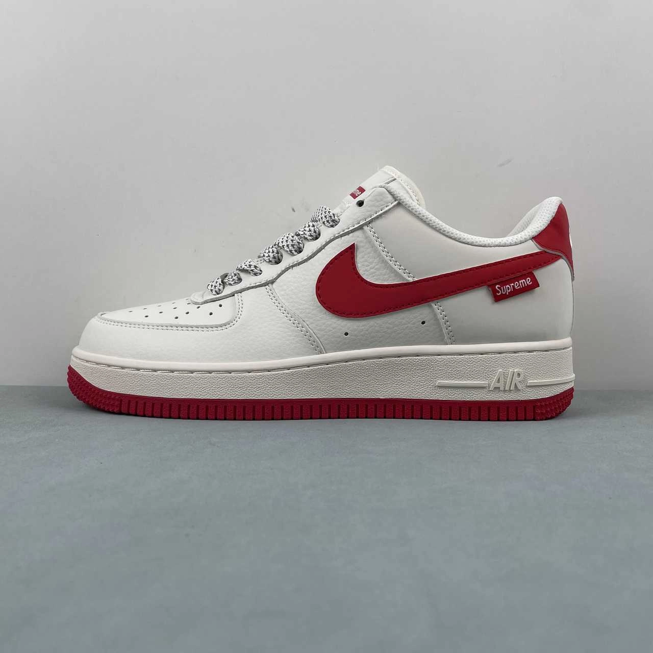 Supreme x Air Force 1 07 Low White Red HD1968-026 Break Pace