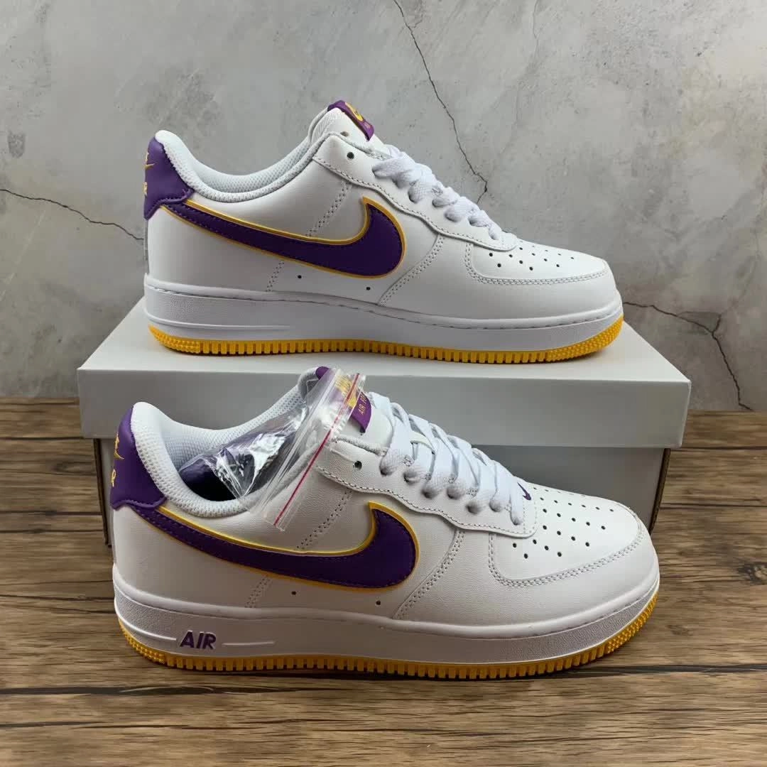 on the road Air Force 1 07 White Purple Gold HK7765-024