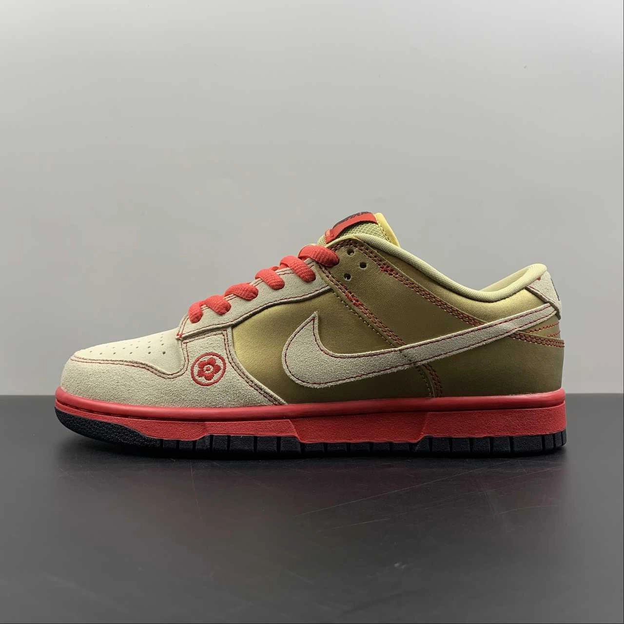 SB Dunk Low Pro Money Cat Golddust Gold Metallic 304292-771 Energy Return Midsoles Durable Rubber Outsole