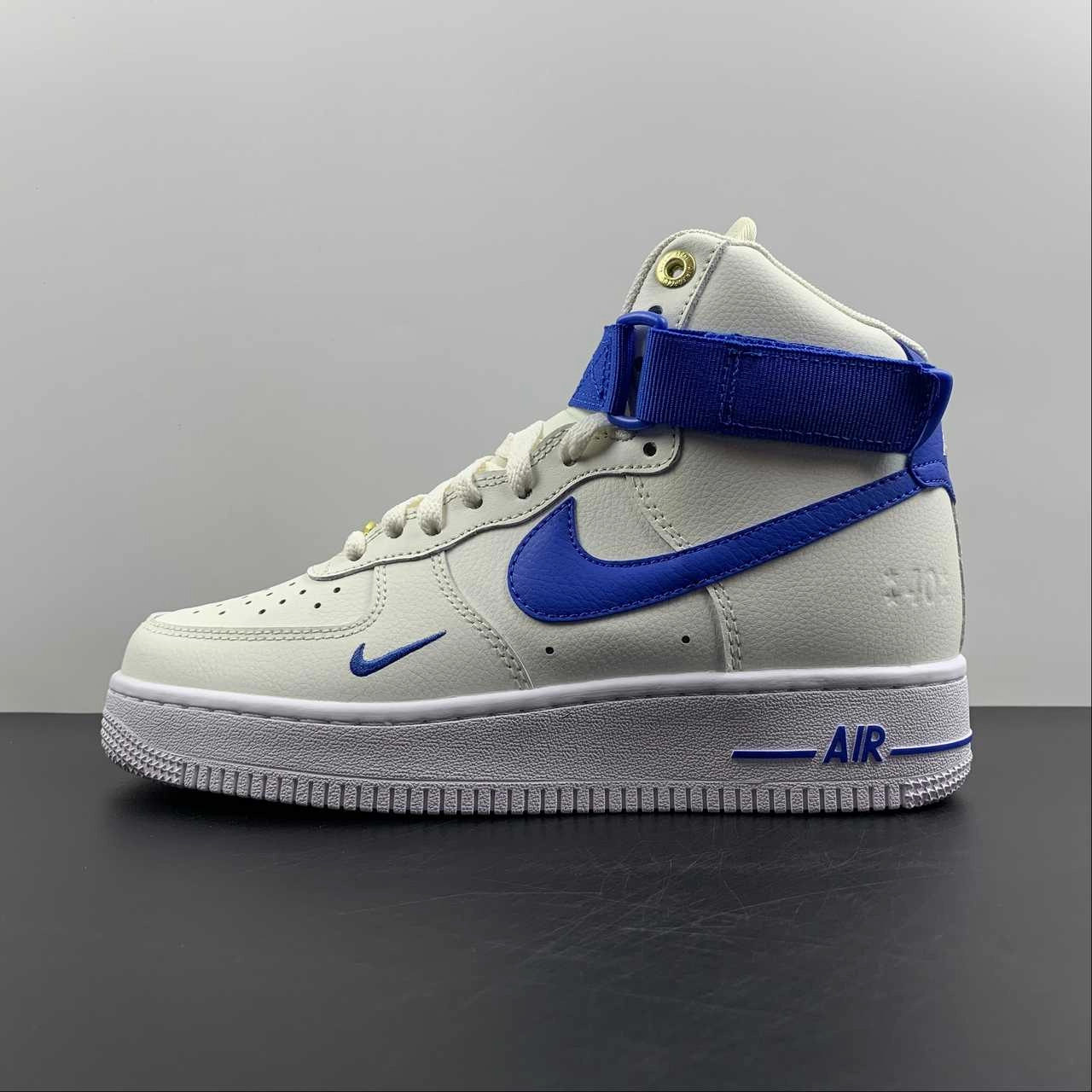 Air Force 1 High SE White Royal Blue-White Breathable Fit Track Run