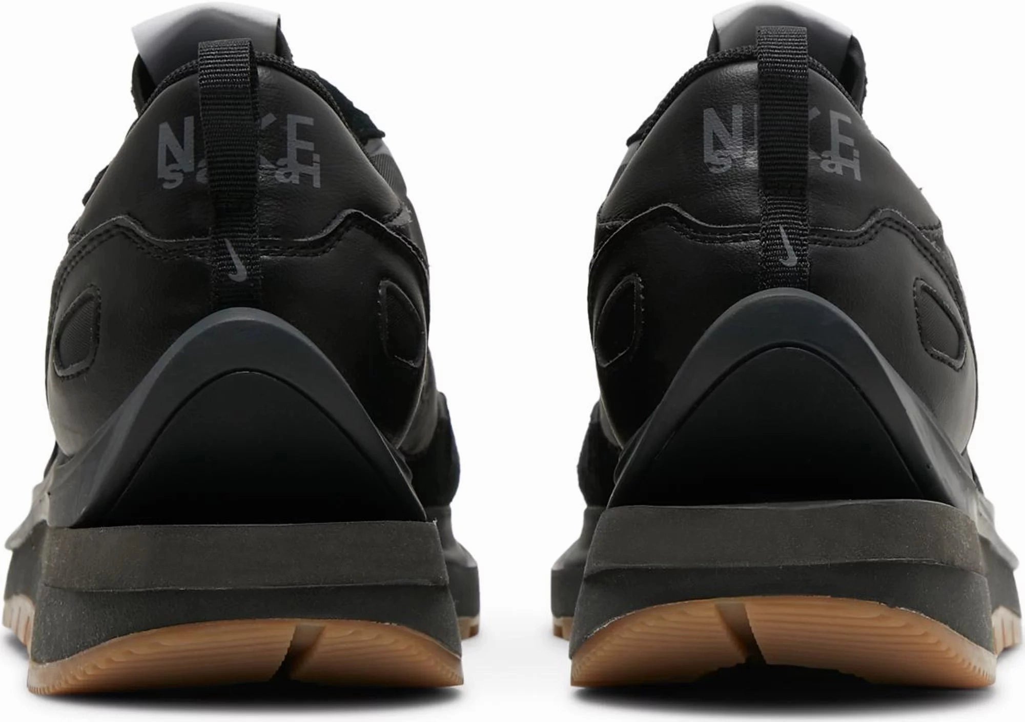 Nike Sacai VapourWaffle Black Gum Foot Arch Fit wide - toe - box - feature shoes