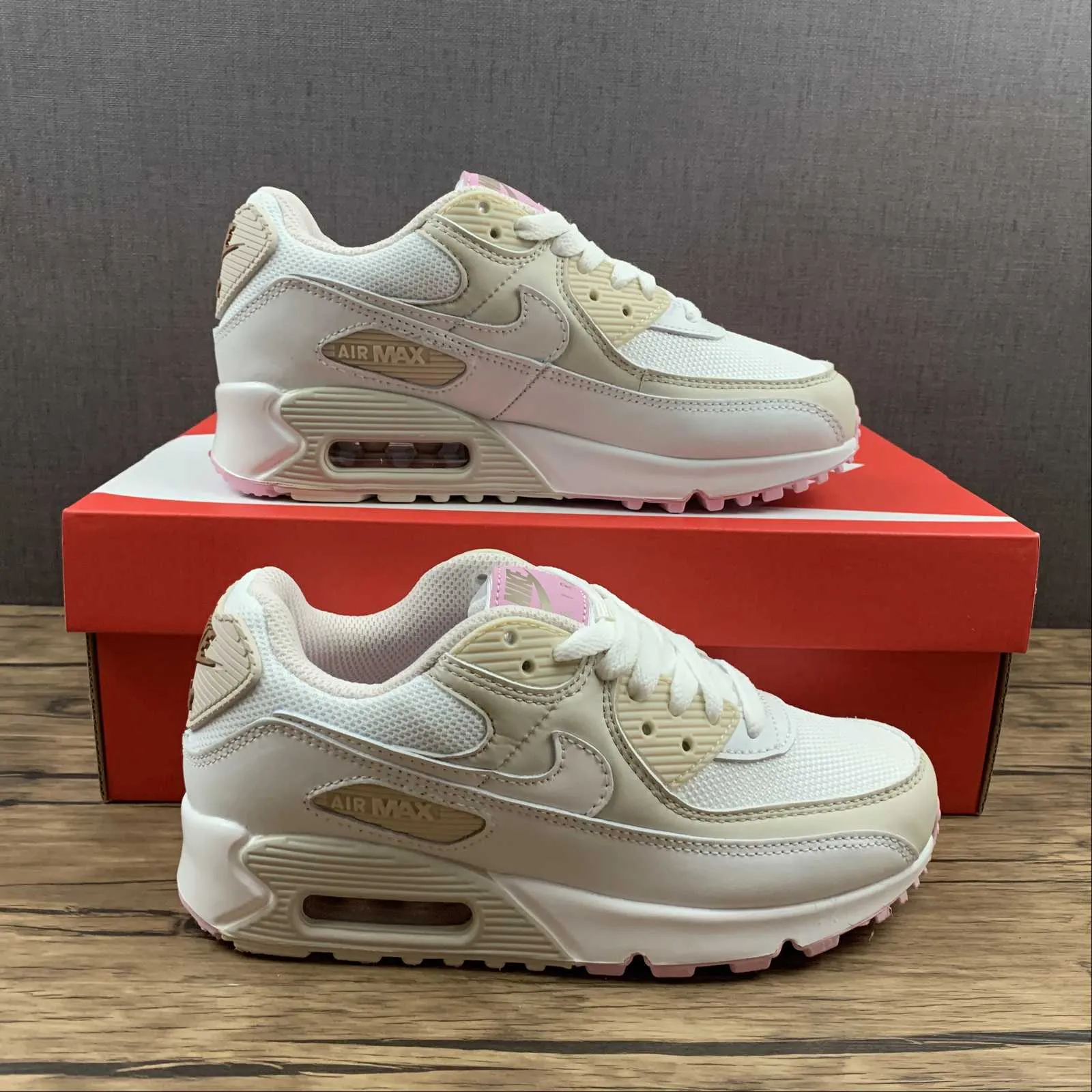 Winter - running size variety Air Max 90 White Metallic Red Light Bronze Orewood Brown CT1873-100