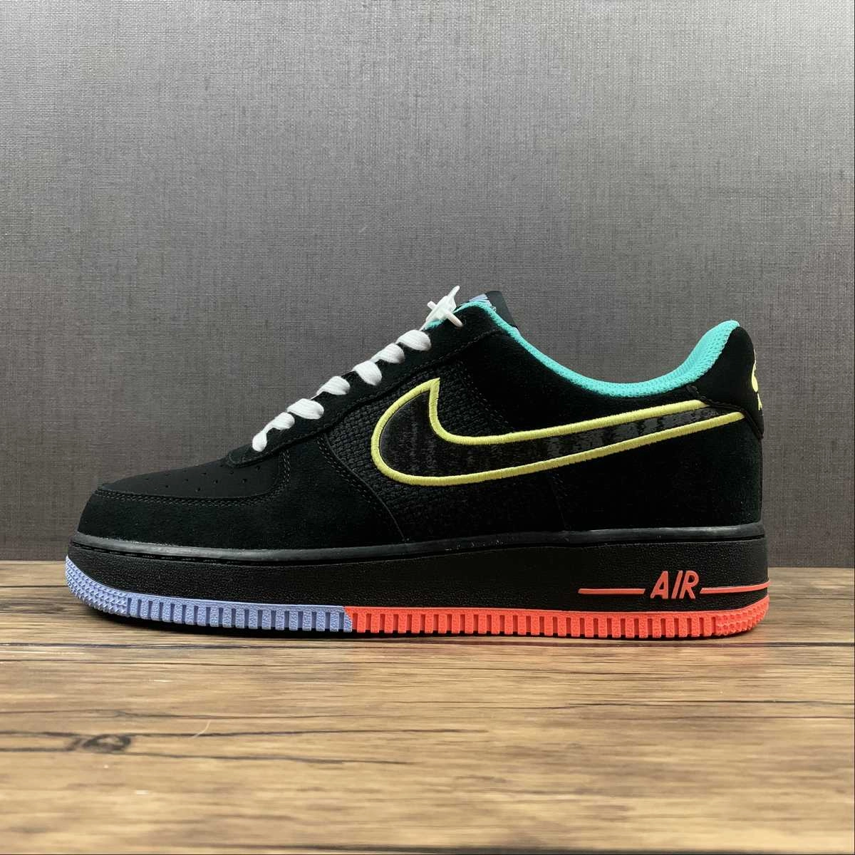 Air Force 1 07 LV8 Peace and Unity Black Hyper Crimson DM9051-001 Cloud Comfort