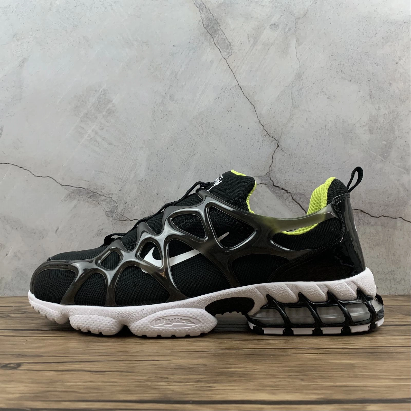 Air Zm Spiridon Cg 2 Stussy Black Yellow CJ9918-001 Elite runner Anti microbial