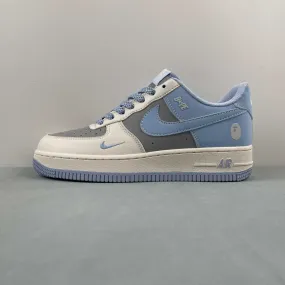 Tidy Fit Air Force 1 07 Low BAPE Blue Gray Off White BB9599-204
