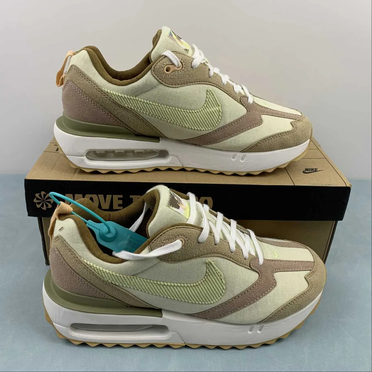 low - arch shoe aid thick - sole shoes Air Max Dawn Coconut Milk Citron Tint DQ5074-182