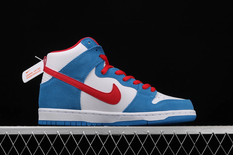 SB Dunk High Pro Doraemon White Blue Red CI2692-400 City Pace Supportive Heel