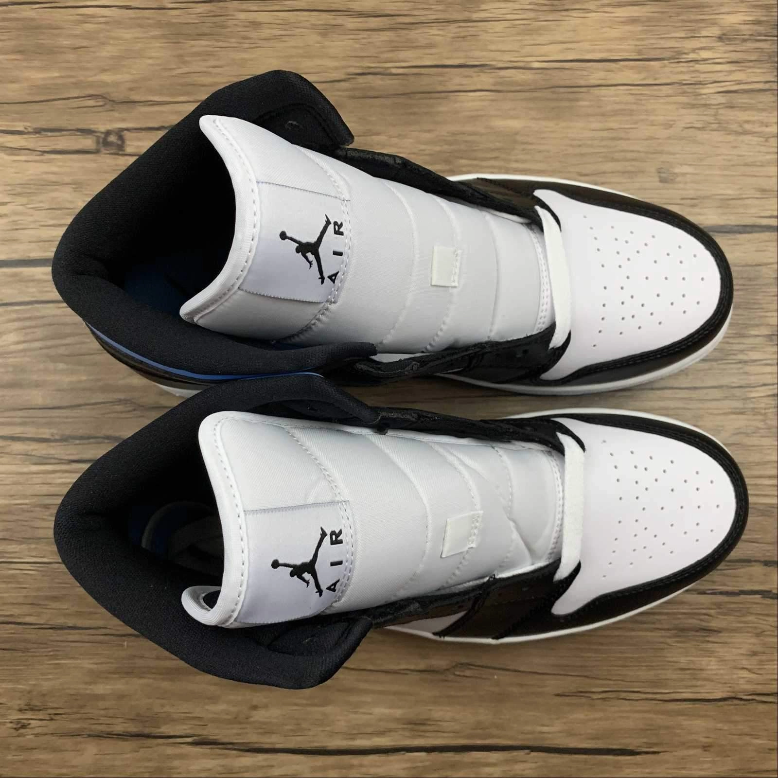 Foot Control Perforated Tongue Design Air Jordan 1 Mid White Black-University Blue (2021) BQ6472-102