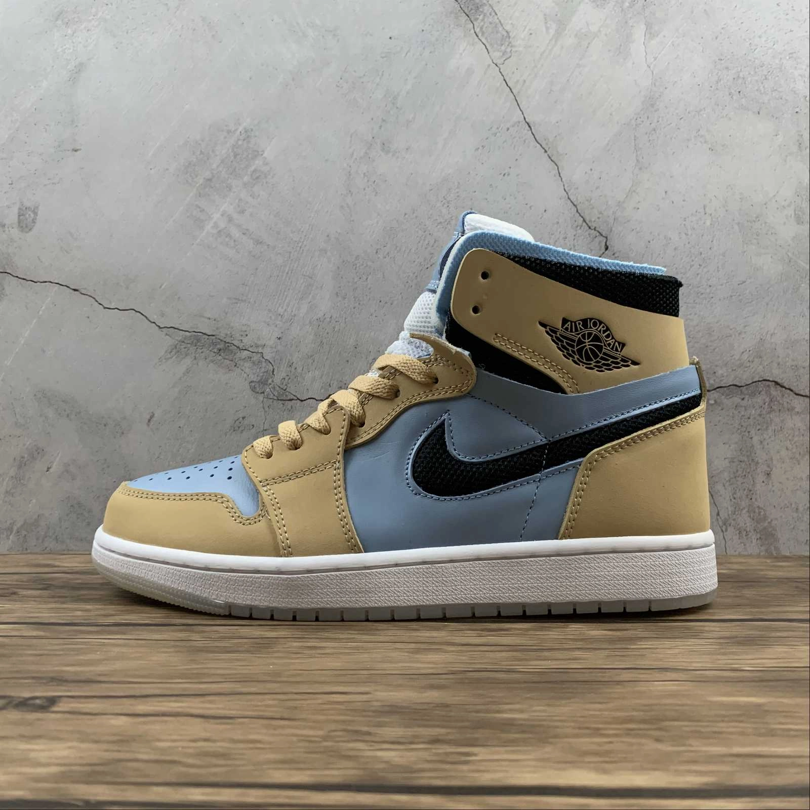 Air Jordan 1 High Zoom Comfort Psychic Blue Black Sesame White CT0979-400 Outdoor Fit