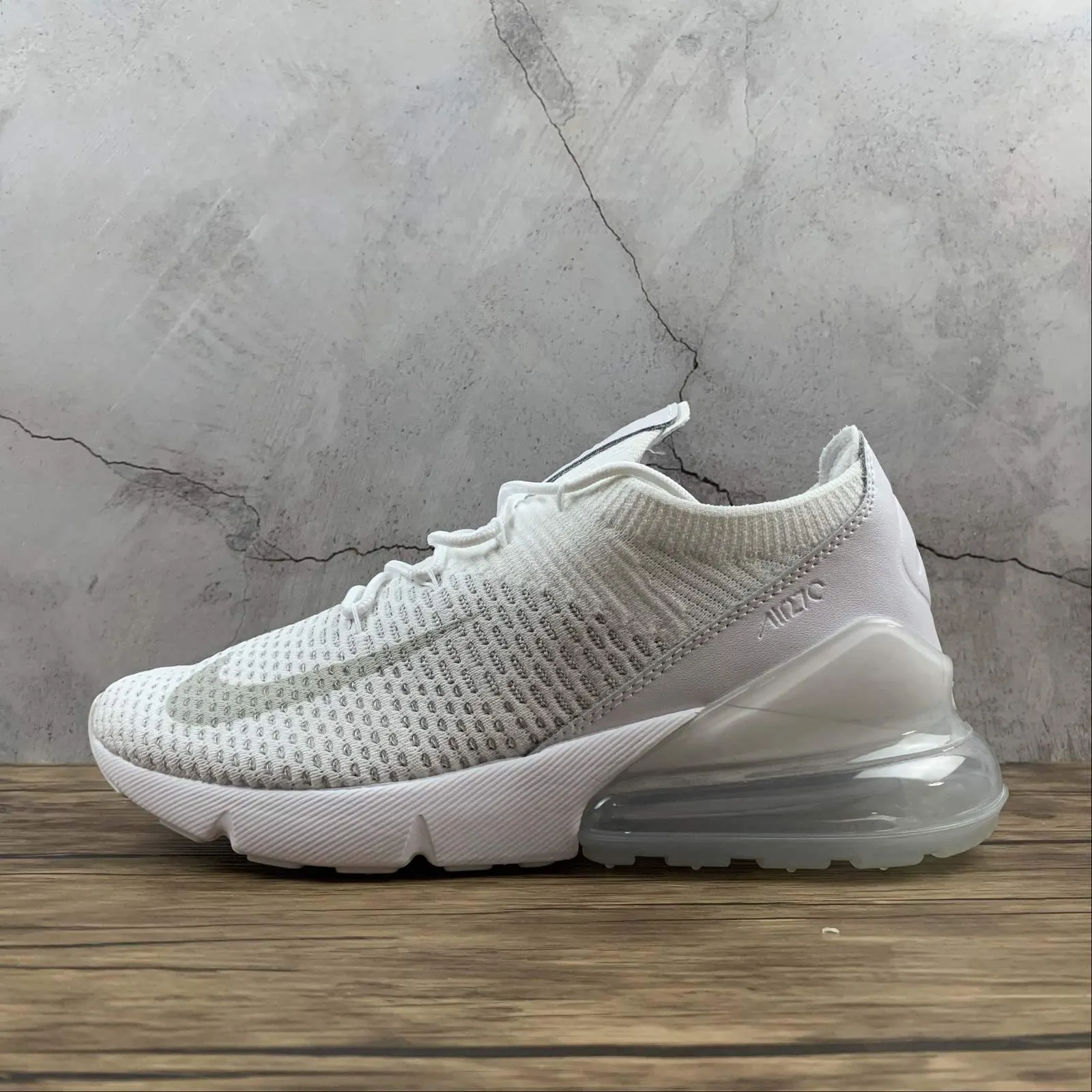 Air Max 270 FLYKNIT White-Pure Platinum-White AO1023-102 Solid colors