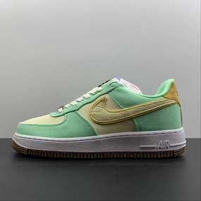 Air Force 1 07 Low Pinapple Green Glow Coconut Milk Metallic Gold CZ0268-300 Autumn Style