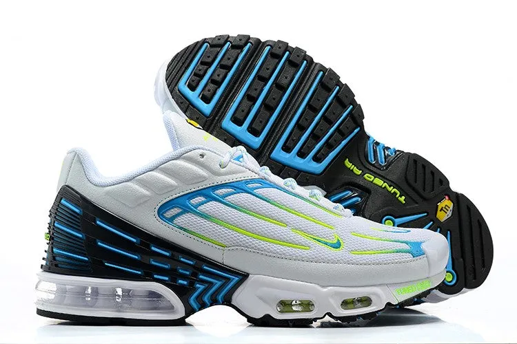 high - arch shoes forest running shoes Air Max Plus 3 White Blue Green CU4201-100