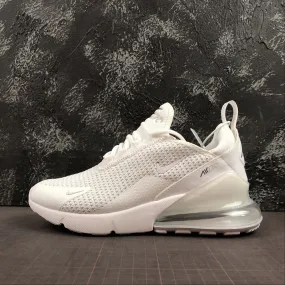 Leather Material lacrosse shoes Air Max 270 White White-Pure Platinum AQ9164-101