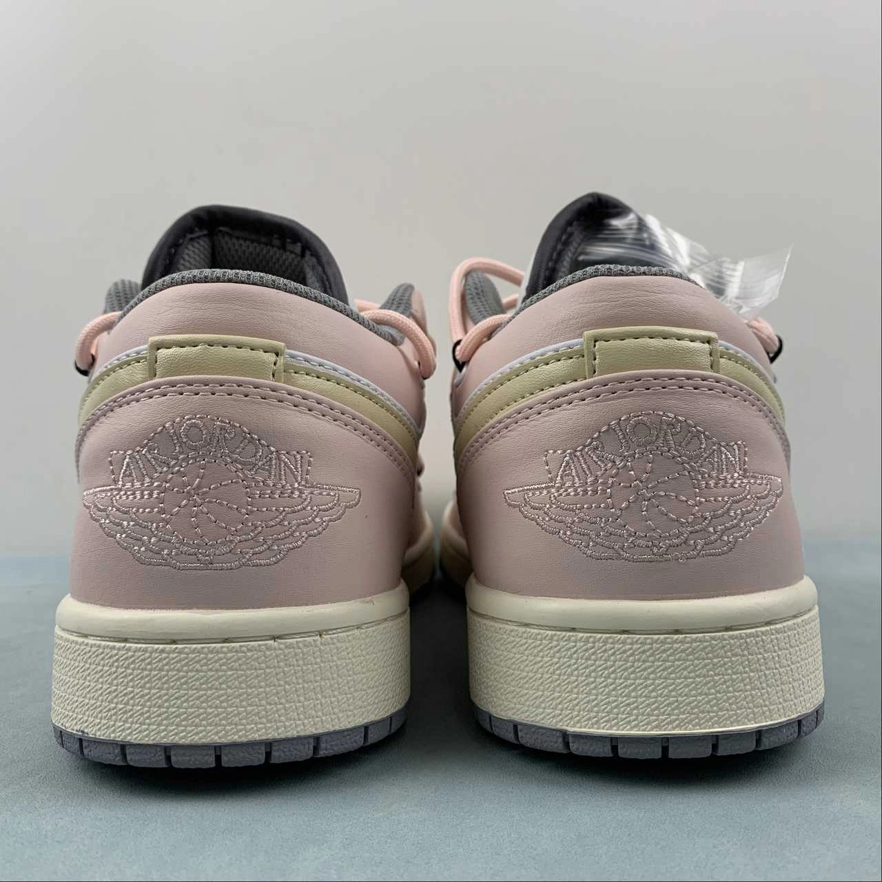 Air Jordan 1 Low Pink Yellow Grey 553558-053 Dynamic look