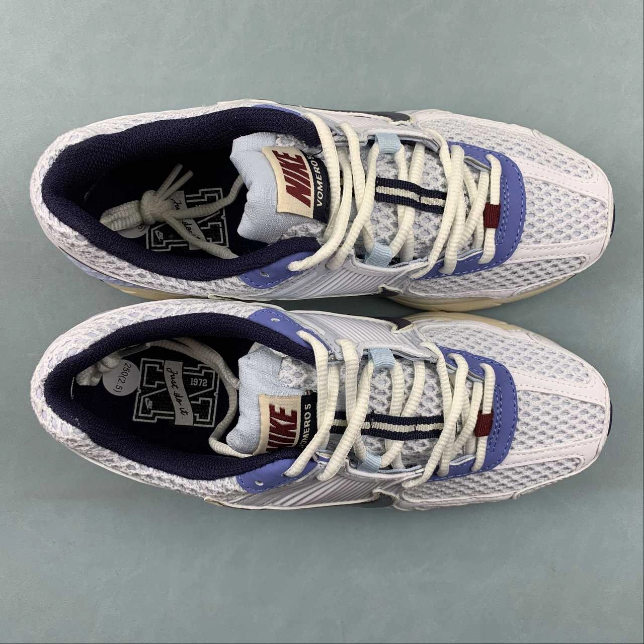 Zoom Vomero 5 Light Blue White Obsidian University Red Black FV8111-451 Comfortable Muscle Support