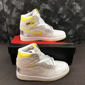 Durable Tread Pattern Air Jordan 1 Retro High OG White Volt 555088-170