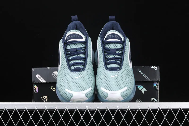 Air Max 720 Northern Lights Day Metallic Silver Midnight Navy AR9293-001 running in a pier area shoes Comfort support