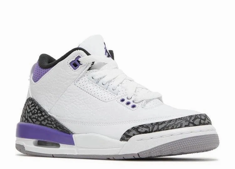Hollow Structure Midsole Reinforced Heel Counter Air Jordan 3 Dark Iris (GS)