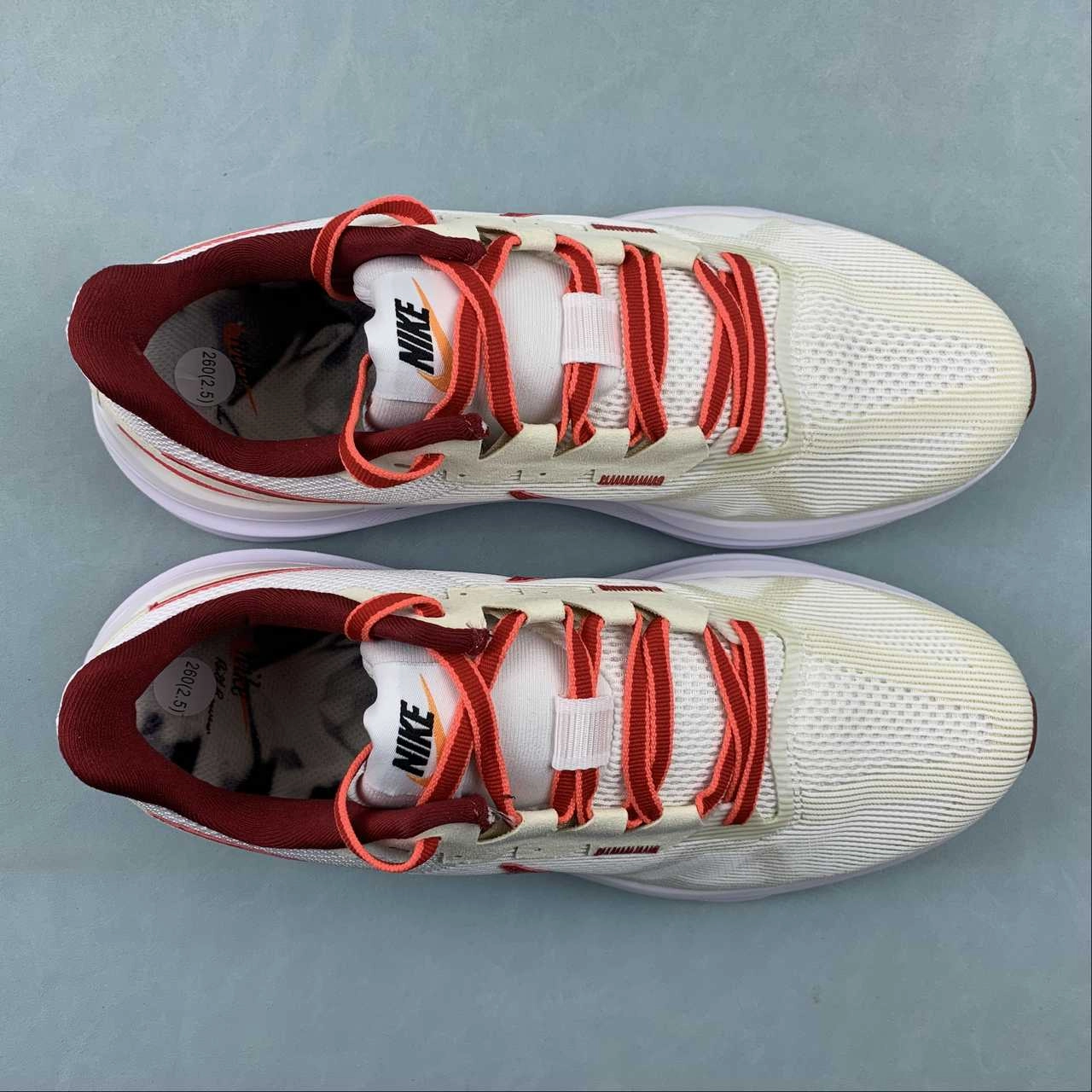 Air Zoom Structure 25 PRM White Coconut Milk Red FJ0332-100 Beach Workout