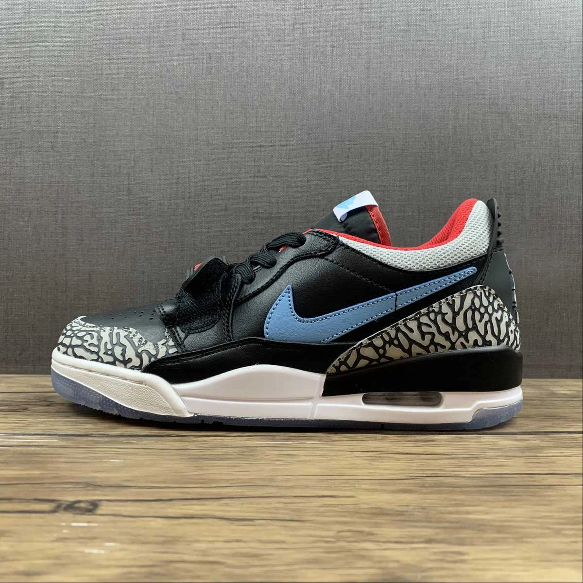Air Jordan Legacy 312 Low Chicago Flag Black Blue Red CD7069-004 Optimal Movement
