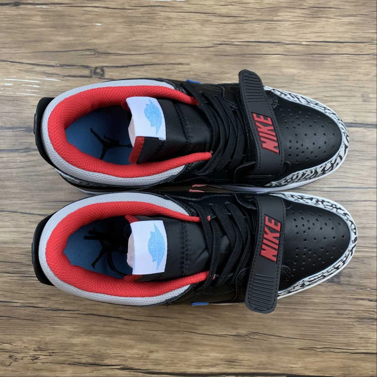 Traction Power Air Jordan Legacy 312 Low Chicago Flag Black Blue Red CD7069-004