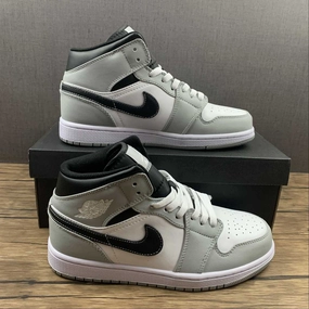 Spring Walk Air Jordan 1 Mid Lt Smoke Grey White-Anthracite (2021) 554724-078