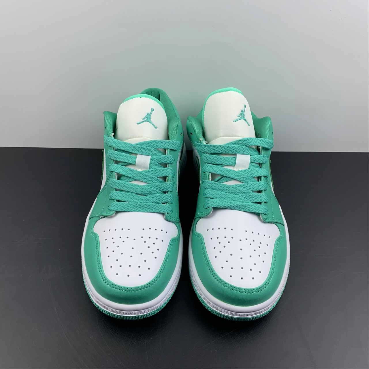 Air Jordan 1 Low White Turquoise-White DC0774-132 Anti Static Lining