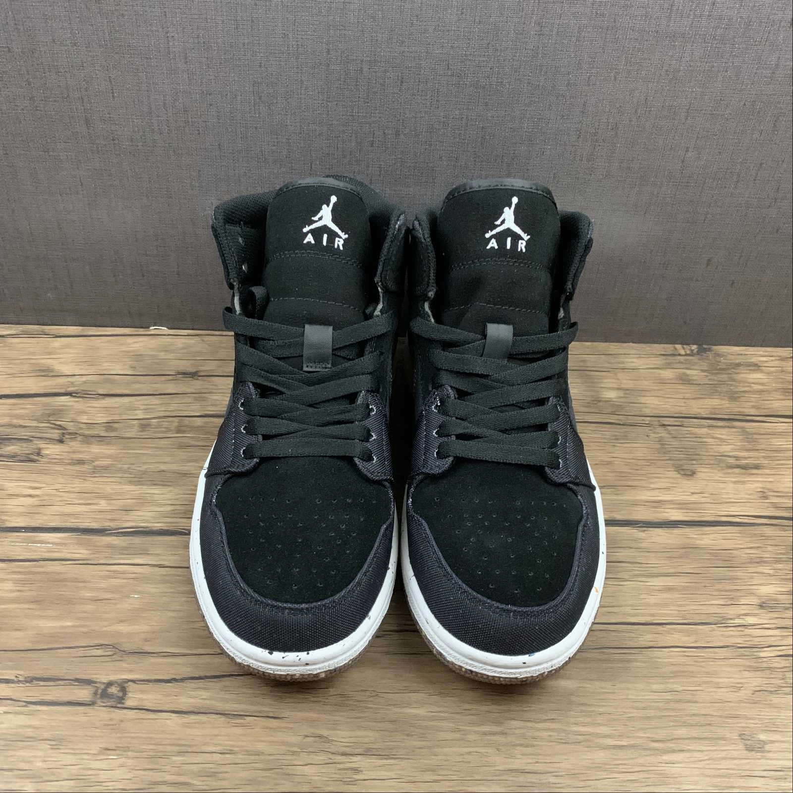 Wide Air Jordan 1 Mid Mid Black Blue (2021) DM3529-001