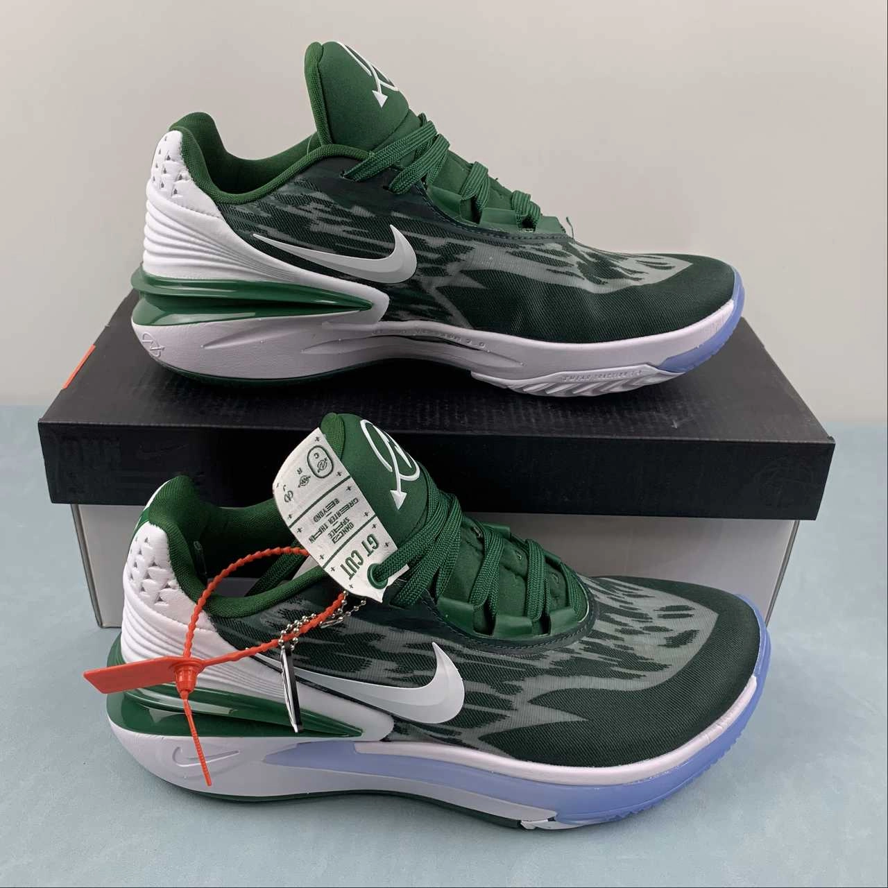 Air Zoom G.T. Cut 2 EP Gorge Green White-White DX6650-300 Fit Journey Anatomical ankle collar adds support without stiffness
