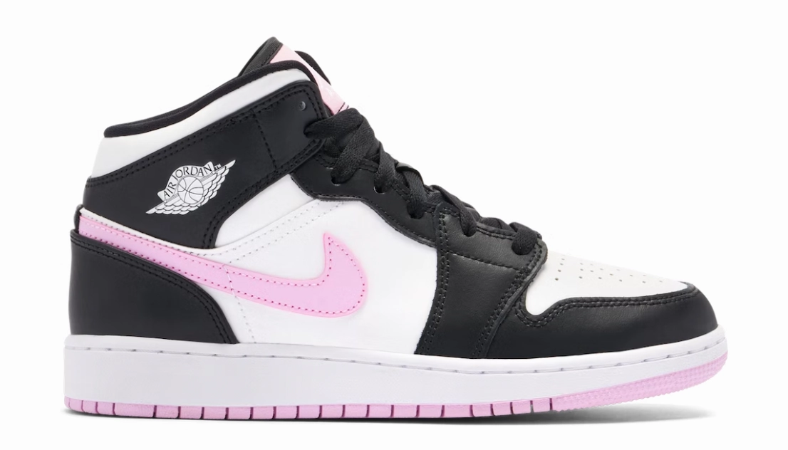 Low Touch Non Marking Rubber Jordan 1 mid (gs) arctic pink