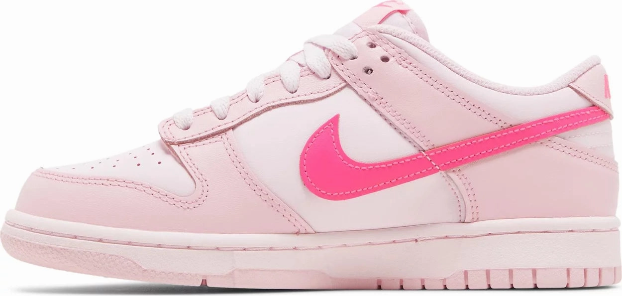 Light Weight Nike Dunk Low Triple Pink PS (Kids)