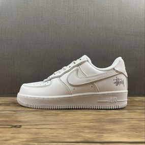Stussy x Air Force 1 07 Low White Reflective Silver BQ6246-019 Soft   touch Casual Performance