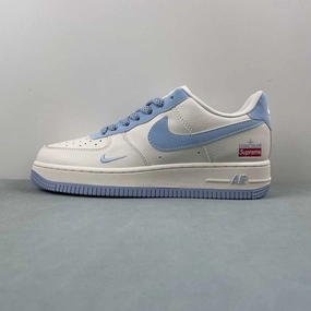 Supreme x Air Force 1 07 Low Red Beige Ice Blue BB9599-205 rubber Lightweight Upper