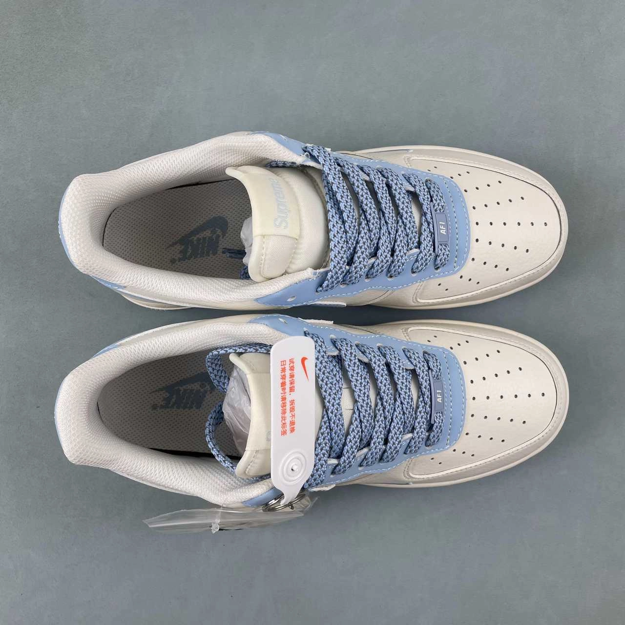 Supreme x Air Force 1 07 Low Red Beige Ice Blue BB9599-205 High-Quality Shoes Modern Street