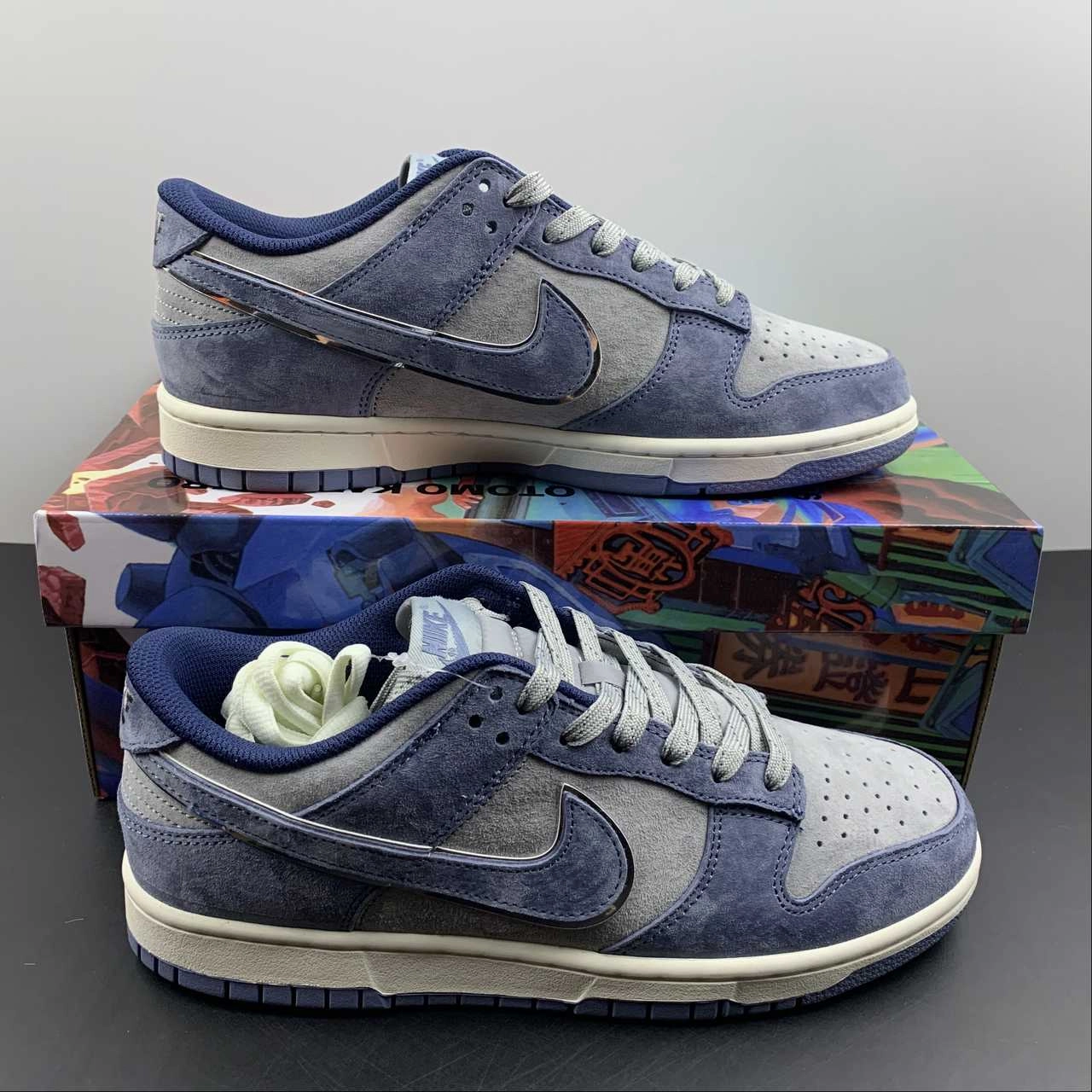 Otomo Katsuhiro x SB Dunk Low Steamboy OST Beige Blue Silver DR3369-526 Reinforced sidewalls