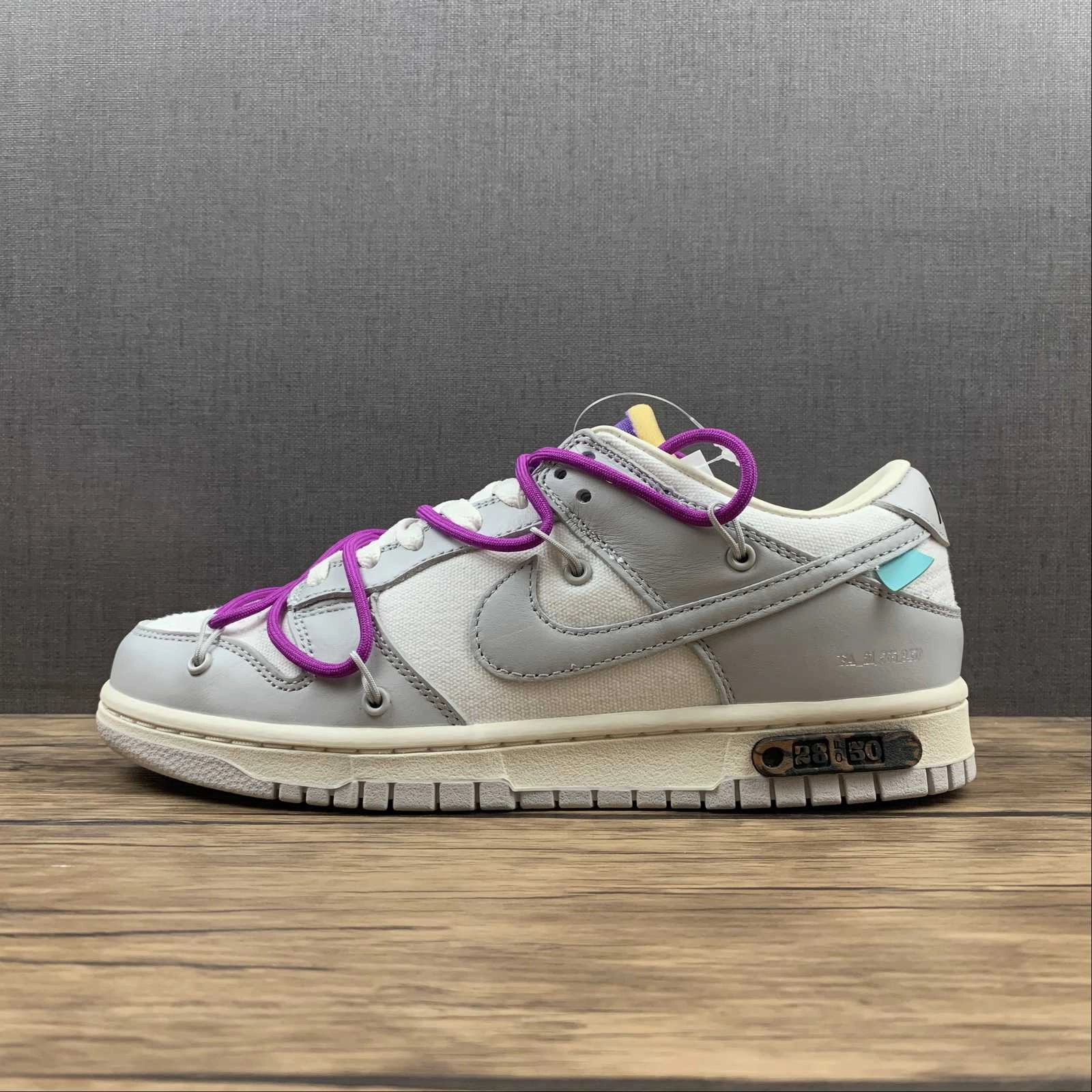 Dunk Low X Off-White 'Lote 28 de 50' DM1602-111 Cushioned Midsole Design Ultra Responsive