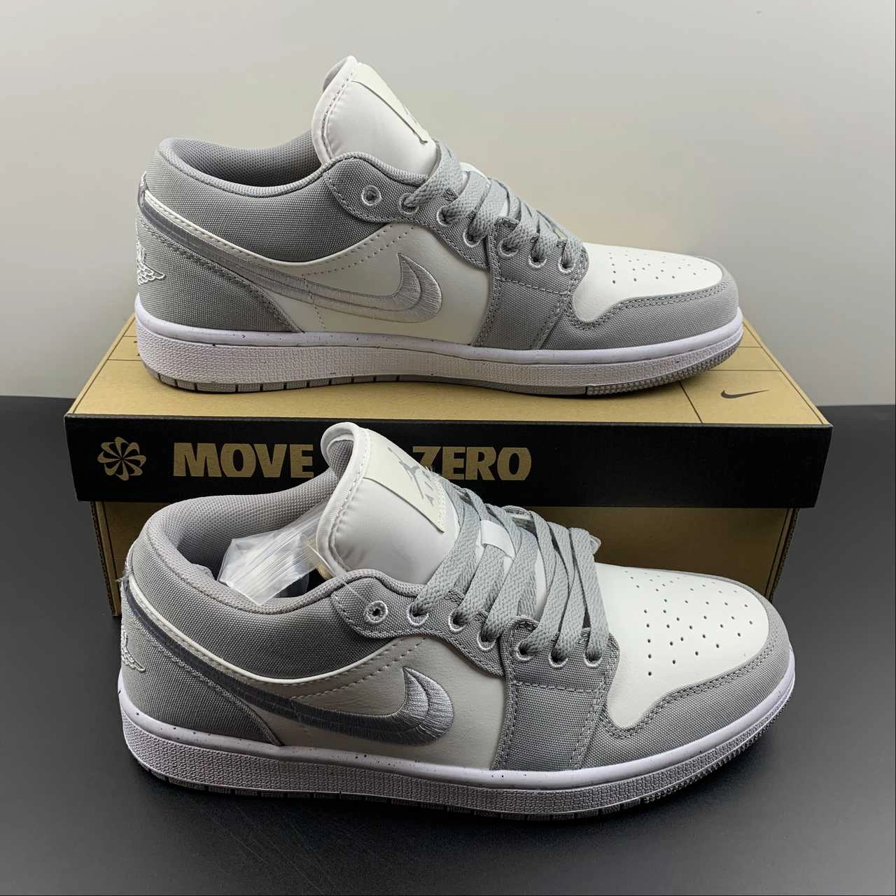 Springy ride Ultra Lightweight Design Air Jordan 1 Low Light Steel Grey Sail White DV0426-012