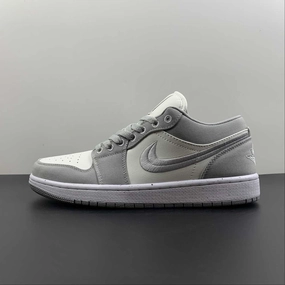 Padded Heel Counter Air Jordan 1 Low Light Steel Grey Sail White DV0426-012