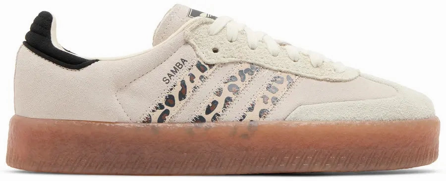 Adidas Sambae Cream White Leopard Elastic Fit