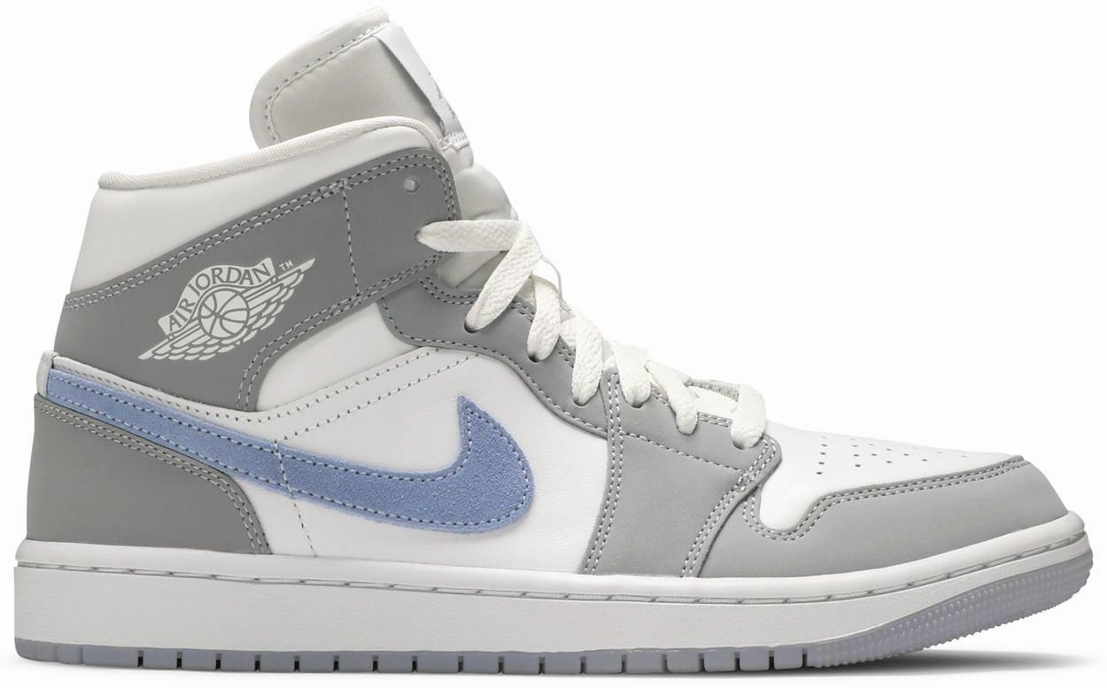 Nike Jordan 1 Mid Wolf Grey W Classic Look