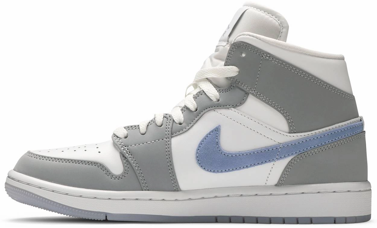 Nike Jordan 1 Mid Wolf Grey W Eco Support Durable Outsole Design