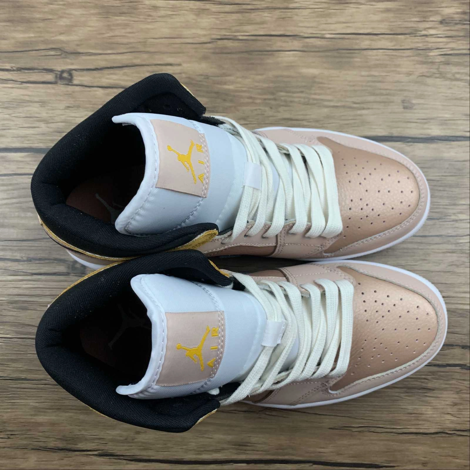 waterproof Air Jordan 1 Mid SE Particle Beige Black (2021) DD2224-200