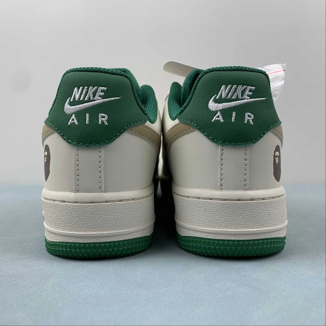 Break Run Air Force 1 07 Low BAPE Beige Green Yellow HX123-007
