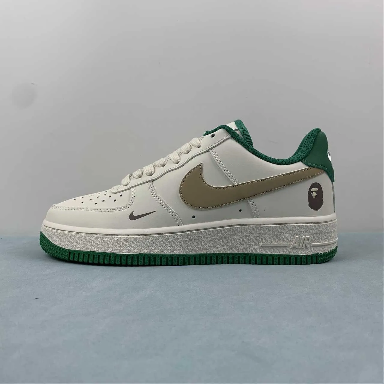 Modern Street Air Force 1 07 Low BAPE Beige Green Yellow HX123-007