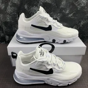 Air Max 270 React White Black-Metallic Silver CI3899-101 Everyday Fitness Superior Grip