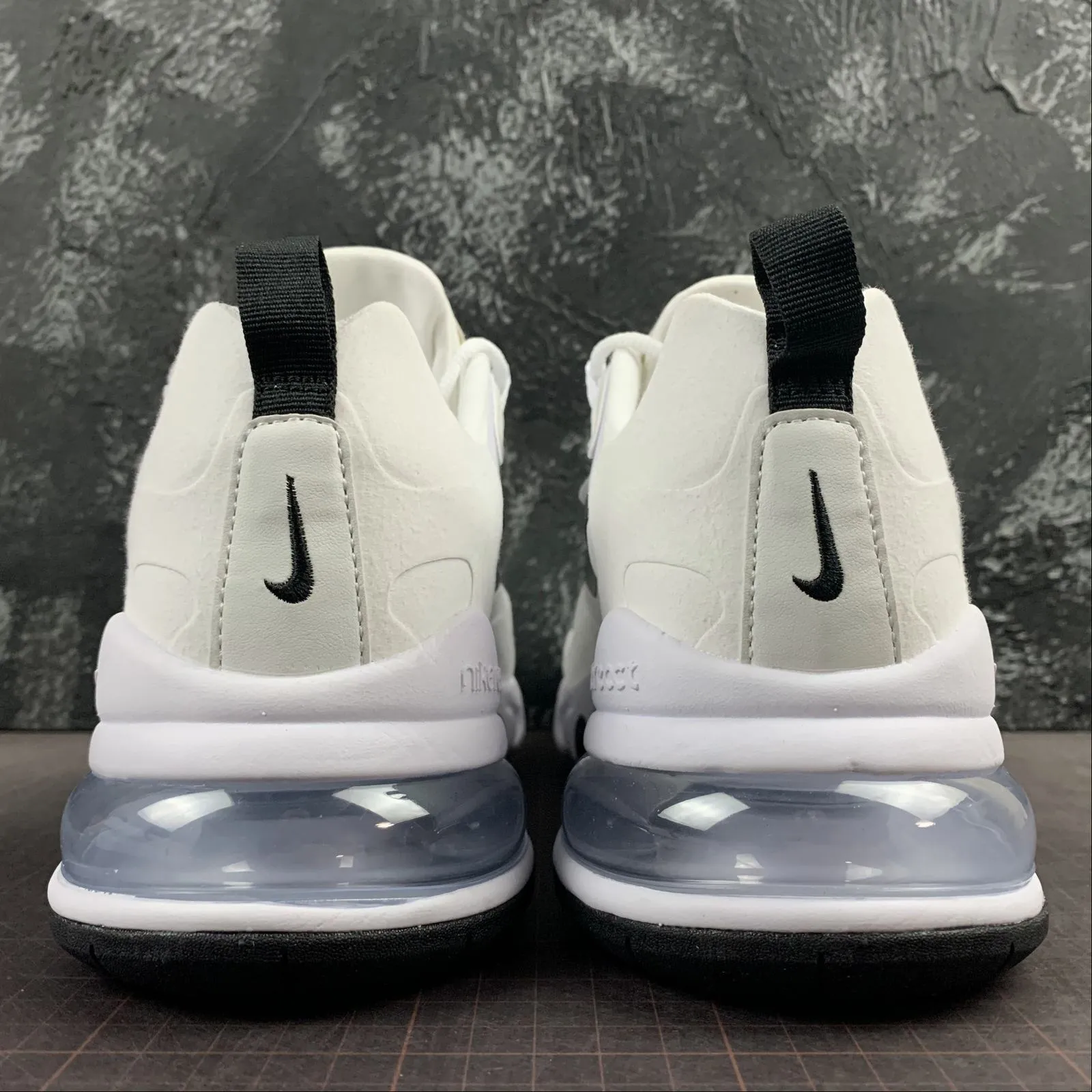 Air Max 270 React White Black-Metallic Silver CI3899-101 padded - collar - comfortableness shoes