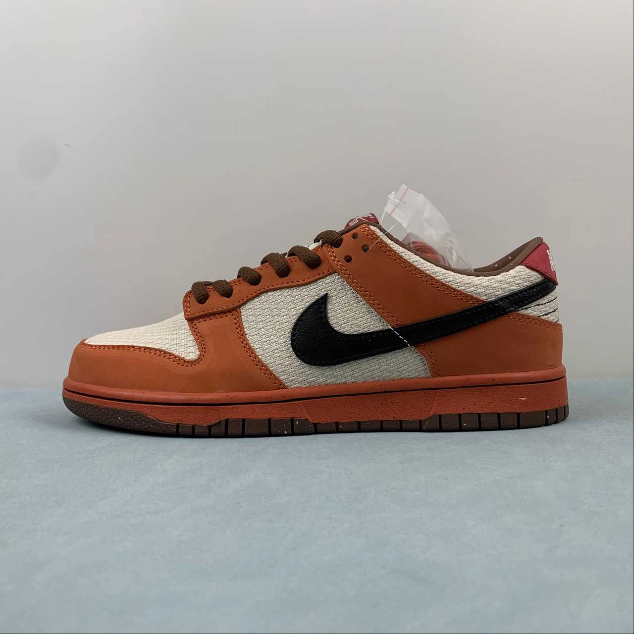 Dunk Low Premium SB Un-hemp Sail Black 313170-101 Sturdy Outsole Agility Control