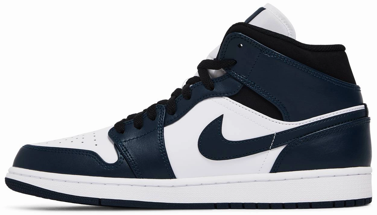 Nike Jordan 1 Mid Dark Teal Armory Navy Lean Profile