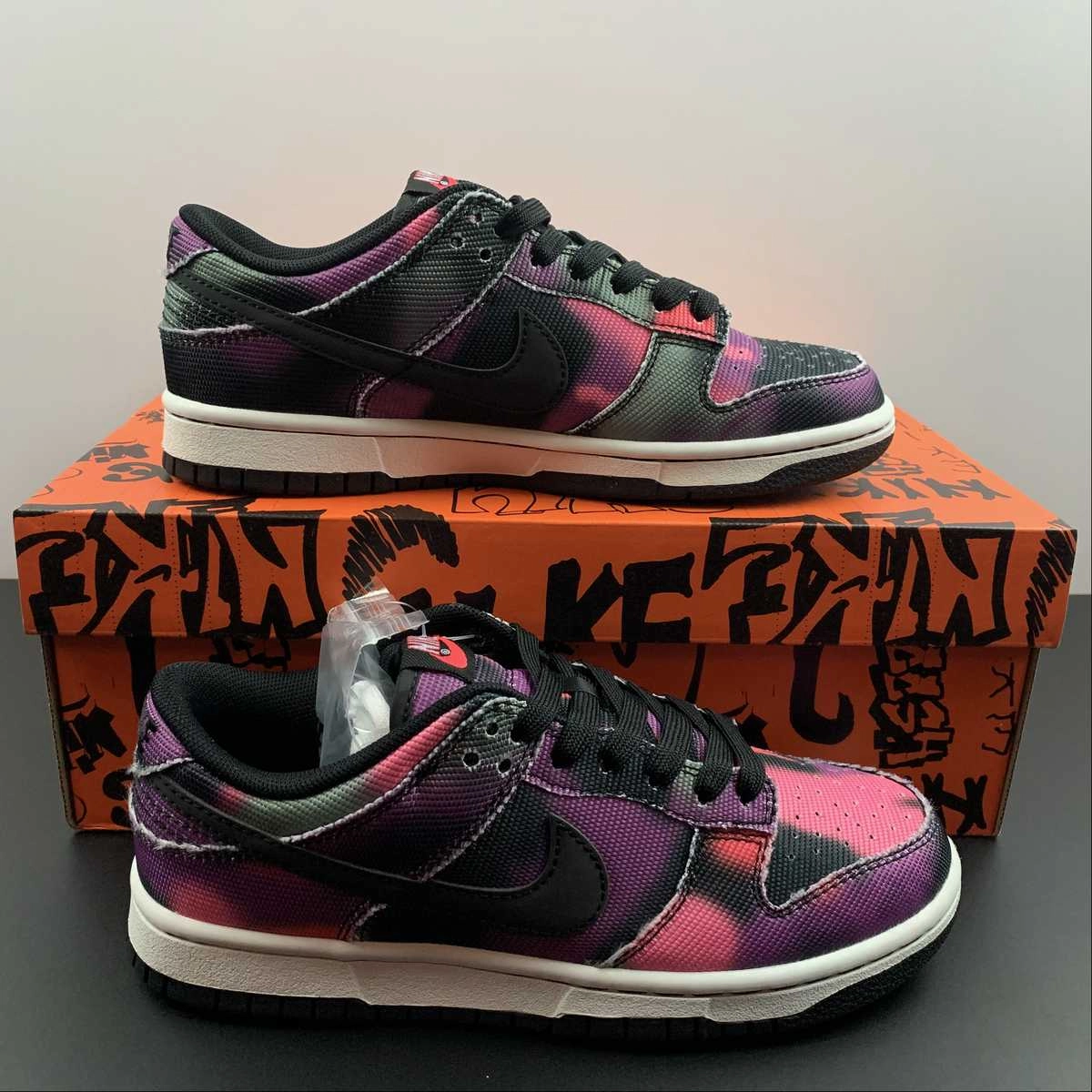 Minimalist Base SB Dunk Low Graffiti Pink Purple Black DM0108-002