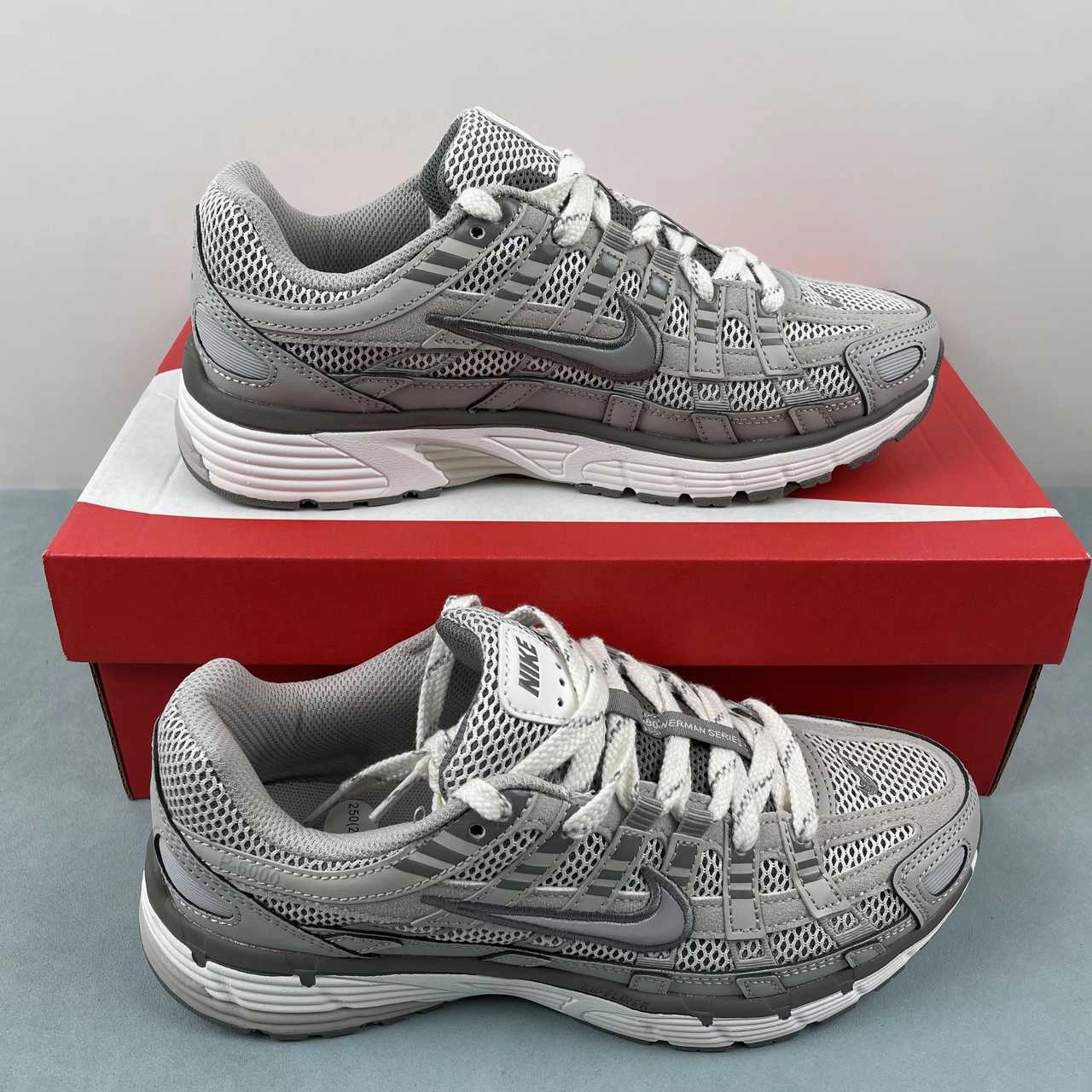 Nike P-6000 Light Iron Ore Metallic Silver Photon Dust Flat Pewter FN6837-012 Impact zones correspond with anatomical foot structure